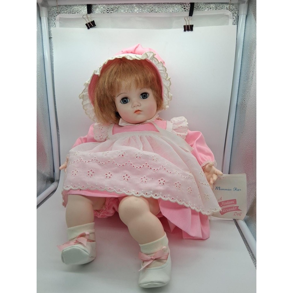 Vintage 1973 Madame Alexander Mommies Pet Baby Doll Pink Dress 20"
